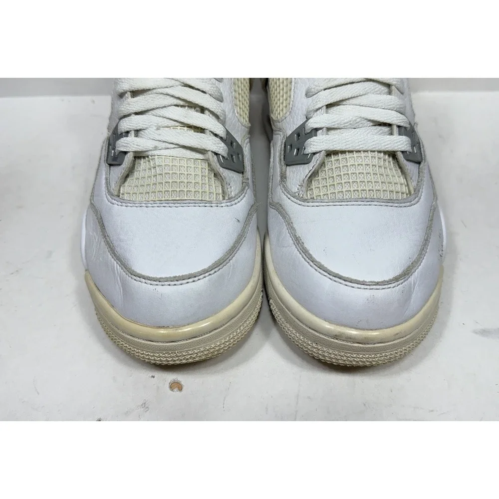 Nike Air Jordan 4 2017 Pure Money 408452-100 White Shoes Size 7Y / Womens 8.5